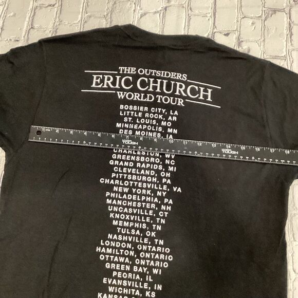 Eric Church T-Shirt Men’s Size M Black 2014 The Outsiders World Tour Concert - Picture 8 of 10